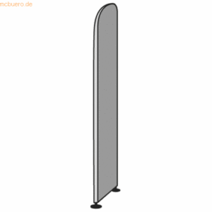 Kerkmann Abschlusswange Büroregal Dante HxT 1900x325mm weiß