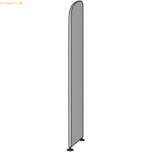 Kerkmann Abschlusswange Büroregal Dante (mit Rückwand) HxT 2250x325mm