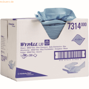 Wypall Wischtücher Wypall L20 Extra 2-lagig 42x33cm Bragbox blau
