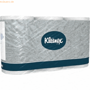 Kleenex Toilettenpapier Toilet Tissue super-hochweiß 3-lagig VE=6 Roll