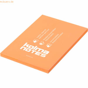 10 x Kolma Haftnotizen Notes A6 PP 100 Blatt orange