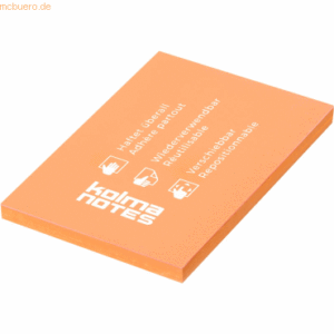 Kolma Haftnotizen Notes A7 PP 100 Blatt orange
