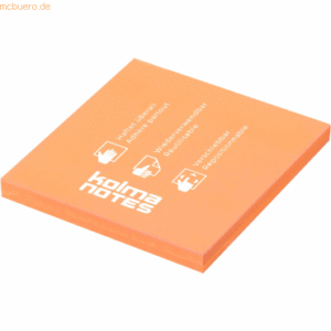 Kolma Haftnotizen Notes 76x76mm PP 100 Blatt orange