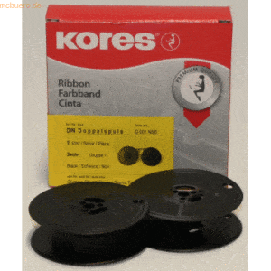 Kores Farbband DIN Doppelspule 13mm/10m Seide schwarz