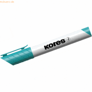 12 x Kores Whiteboardmarker 3mm Rundspitze türkis