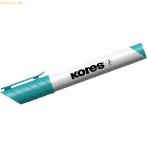 12 x Kores Whiteboardmarker 3-5mm Keilspitze türkis