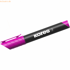 12 x Kores Permanentmarker XP1 3mm Rundspitze pink