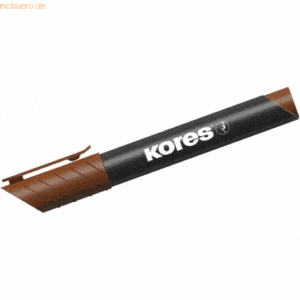 12 x Kores Permanentmarker XP2 3-5mm Keilspitze braun