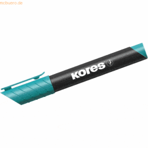 12 x Kores Permanentmarker XP2 3-5mm Keilspitze türkis