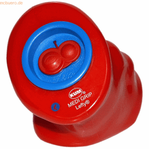 6 x Kum Doppelspitzdose Medi Grip M2 rot/blau Linkshänder