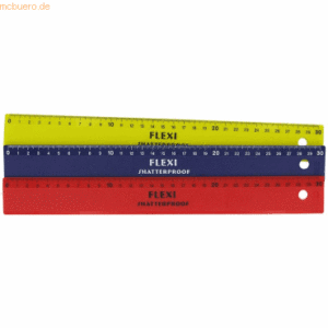 20 x Kum Lineal L3 Flexi 30cm farbig sortiert