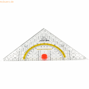 5 x Kum Geodreieck 493C 22cm transparent