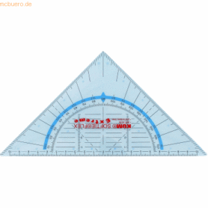 10 x Kum Geodreieck 464 Softie Flex Extreme 22cm transparent