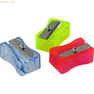 24 x Kum Bleistiftspitzer 100-1 FT Blockform Kunststoff farbig sortier