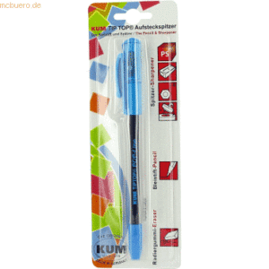 12 x Kum Bleistift mit Aufsteckradierer und Spitzer Tip Top farbig sor