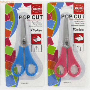 12 x Kum Bastelschere Pop Cut 13cm Righty