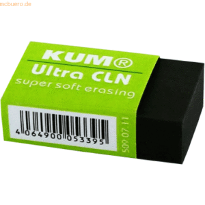 30 x Kum Radierer Ultra CLN SW Kunststoff schwarz