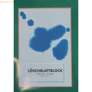 10 x Landre Löschblattblock A5 10 Blatt 70 g/qm gelbes Inhaltspapier
