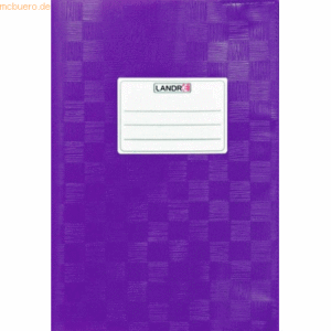 10 x Landre Heftschoner A5 geprägt (Bast) violett