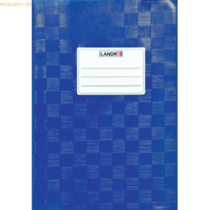 10 x Landre Heftschoner A5 geprägt (Bast) blau