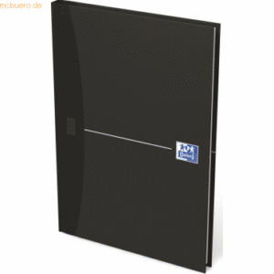 5 x Oxford Geschäftsbuch Smart Black A5 liniert 96 Blatt schwarz