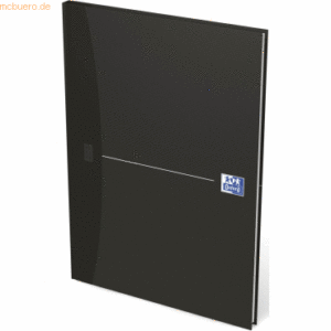 5 x Oxford Geschäftsbuch Smart Black A4 kariert 96 Blatt schwarz