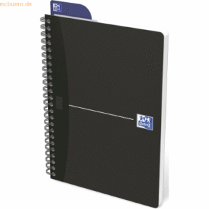 Oxford Spiralbuch Smart Black A5 liniert 90 Blatt schwarz