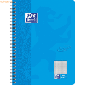 Oxford Collegeblock Touch B5 kariert 80 Blatt Optik-Paper meerblau