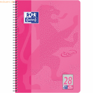 Oxford Collegeblock Touch A4+ kariert 80 Blatt Optik-Paper pink