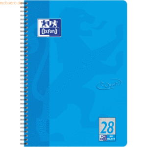 Oxford Collegeblock Touch A4+ kariert 80 Blatt Optik-Paper meerblau