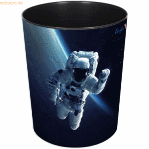 Läufer Papierkorb 13 Liter rund Kunststoff Astronaut