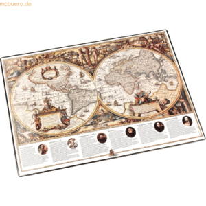 Läufer Schreibunterlage 40x53cm Landkarte Welt antik