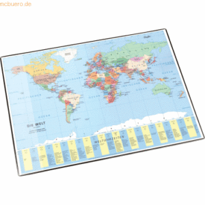 Läufer Schreibunterlage Landkarten 40x53 cm Welt politsch