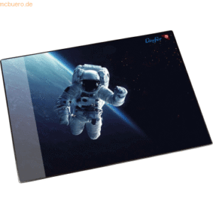 Läufer Schreibunterlage 40x53cm transparente Seitenleiste Astronaut