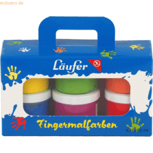 5 x Läufer Fingermalfarben VE=6 Farben a 60ml