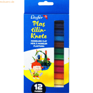 5 x Läufer Plastilin-Knete VE=12 Farben a 14g mit Modelliermesser