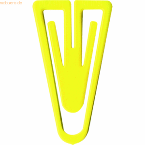 Laurel Büroklammern Plastiklips 25mm VE=100 Stück gelb
