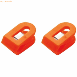 10 x Laurel Briefklemmer Multi Clip Liliput 15x25mm VE=8 Stück orange