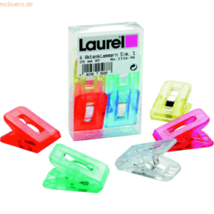 Laurel Briefklemmer Signal 1 25x43 mm VE=4 Stück Kristallfarben sortie