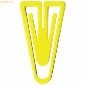 Laurel Büroklammern Plastiklips 35mm VE=100 Stück gelb