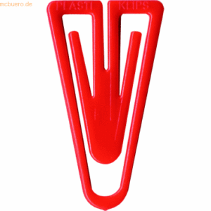 Laurel Büroklammern Plastiklips 60mm VE=75 Stück rot