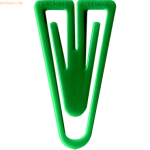 Laurel Büroklammern Plastiklips 60mm VE=100 Stück grün