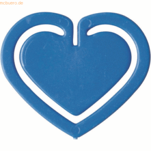 Laurel Büroklammern Herzklip 30mm VE=1000 Stück blau