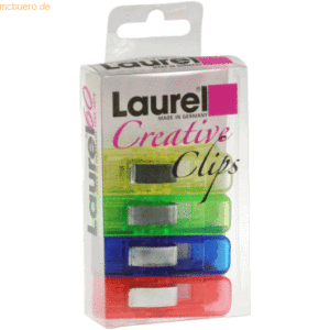 20 x Laurel Briefklemmer Multi Clip Taifun 15x50mm VE=4 Stück Kristall