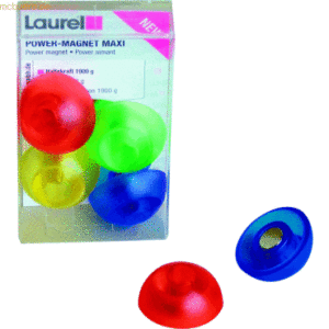 Laurel Magnet Maxi 30mm bis 1900g Kristallfarben sortiert VE=4 Stück