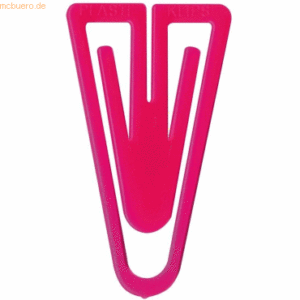 20 x Laurel Büroklammern Super Plastiklips 110mm VE=1 Stück pink