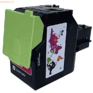 mcbuero.de Toner Cartridge kompatibel mit Lexmark 75C2XM0 magenta