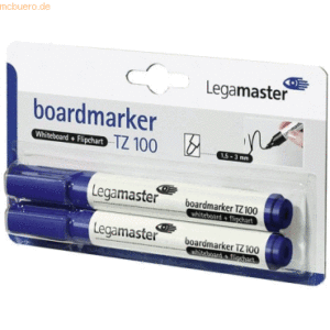 10 x Legamaster Boardmarker TZ 100 2 Stück blau