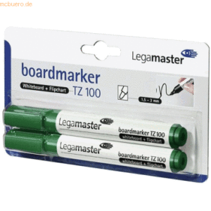 10 x Legamaster Boardmarker TZ 100 2 Stück grün