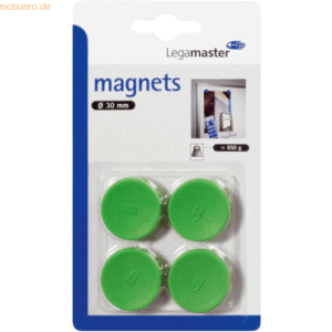 10 x Legamaster Haftmagnet 30 mm 4 Stück grün